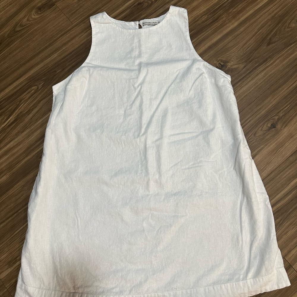 Abercrombie & Fitch White Midi Dress